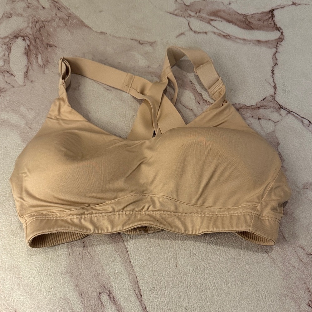 Tan sports bra